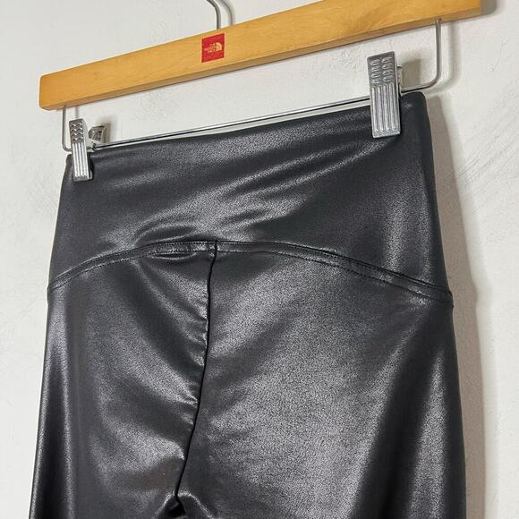 Jane and Bleecker Women's Faux Leather Leggings S Black High Rise Waist Stretch - Picture 4 of 7